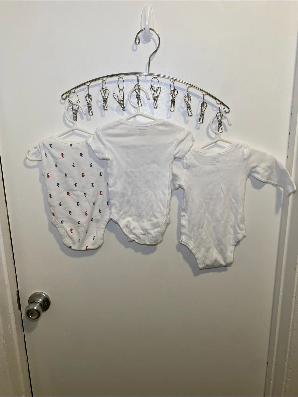 Moon and Back White Baby Long-Sleeve Bodysuit Set with Old Navy Onesies